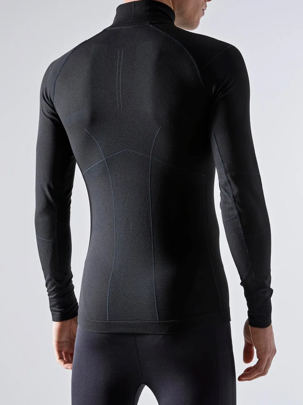 MEN'S ACTIVE INTENSITY 1/4 ZIP BASELAYER - BLACK/ASPHALT