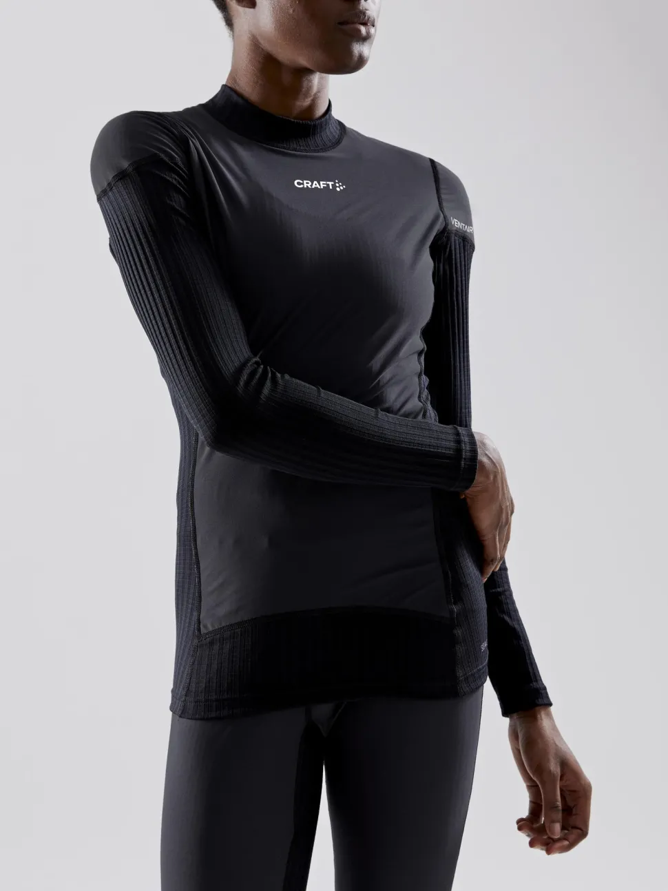 WOMEN'S ACTIVE EXTREME X WIND BASELAYER - Black/Granite