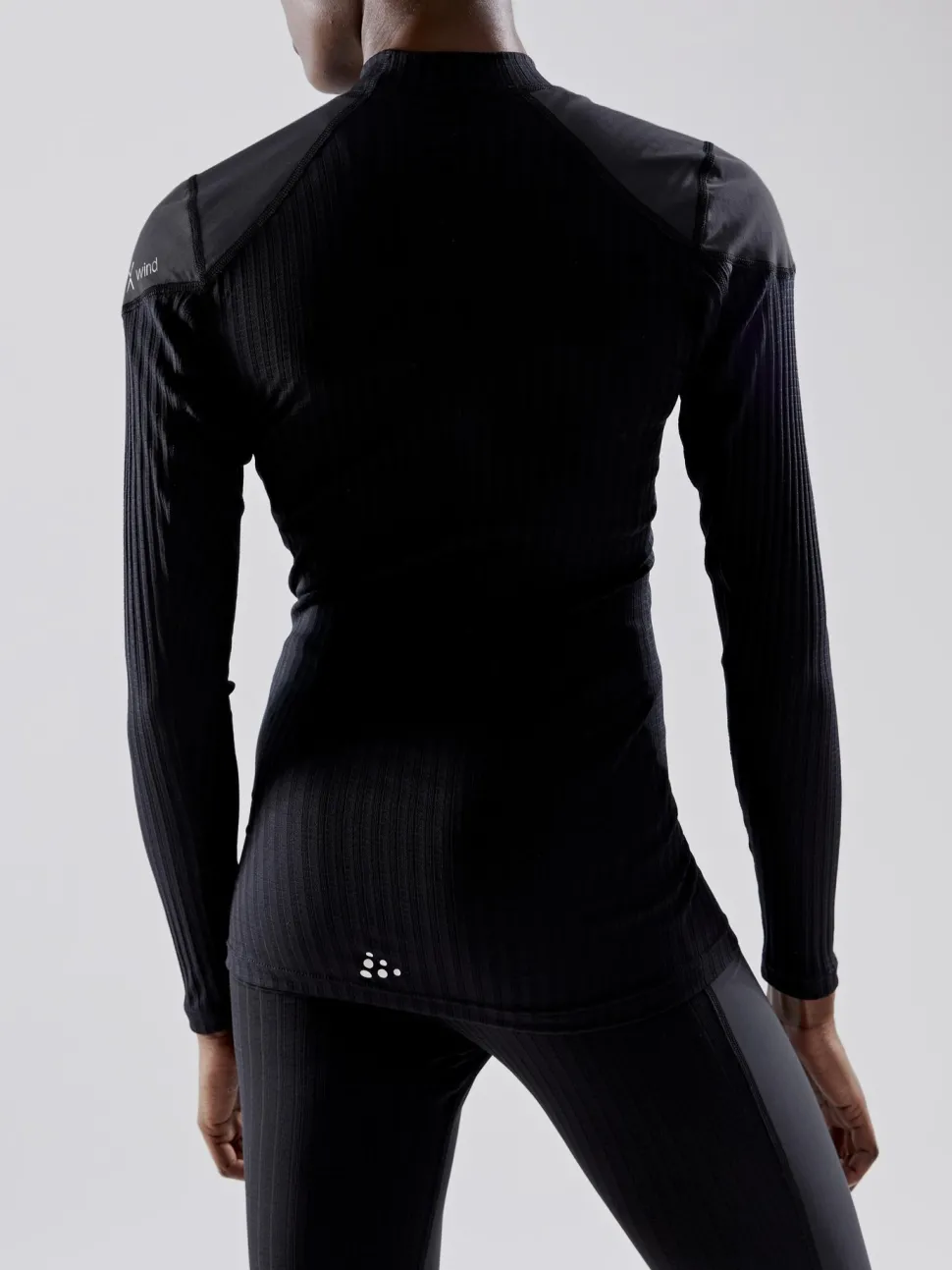 WOMEN'S ACTIVE EXTREME X WIND BASELAYER - Black/Granite