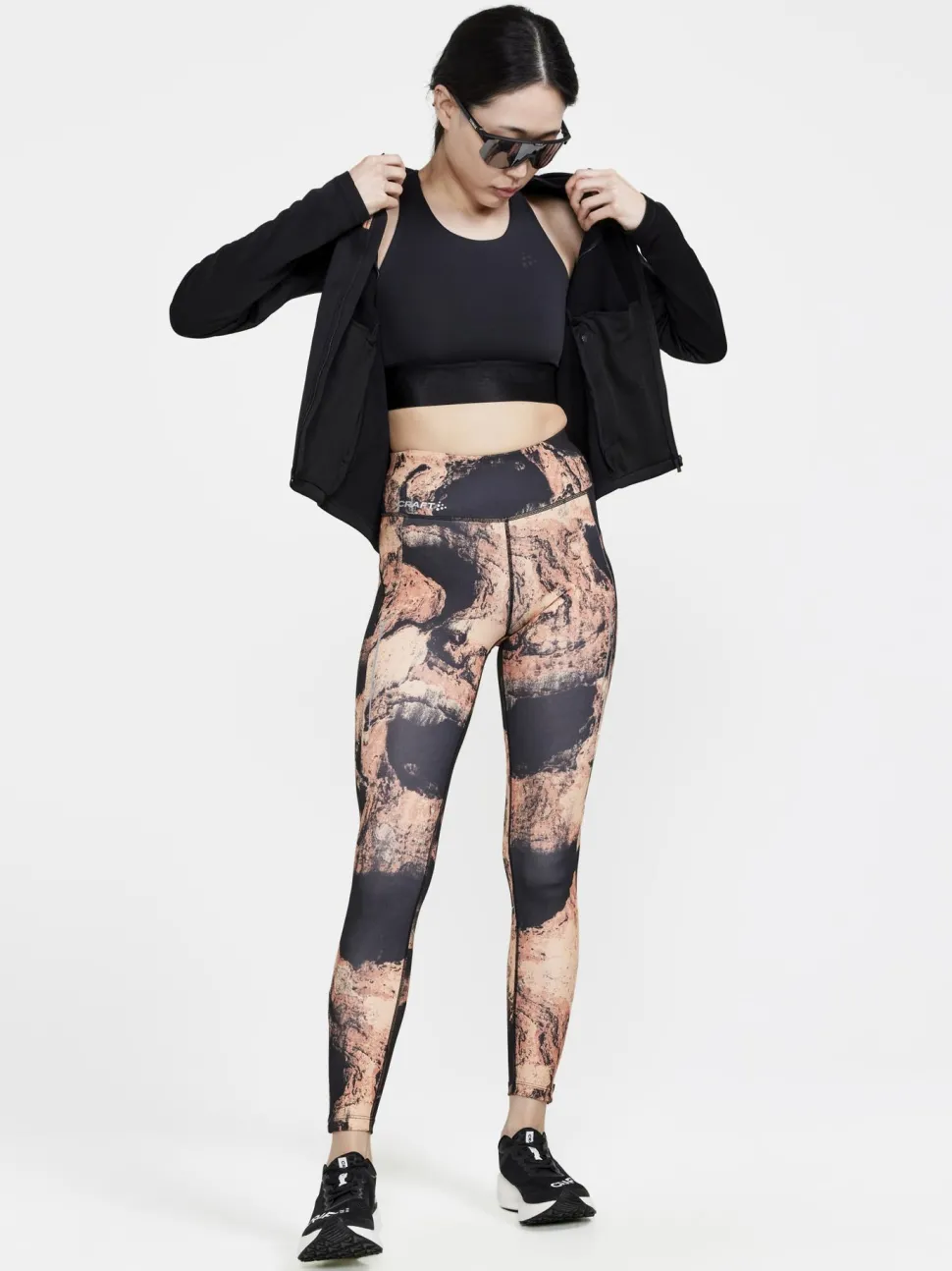 WOMEN'S ADV ESSENCE RUNNING TIGHTS - GLOW-MULTI