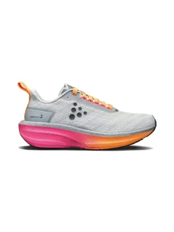 Women's Endurance 2 Running Shoe - Ash White/Fuchsia